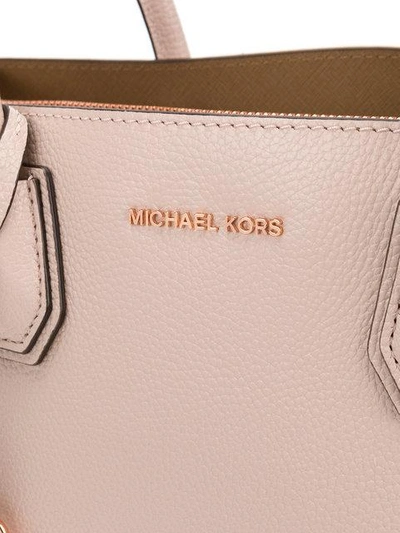 Shop Michael Michael Kors Mercer Tote In Neutrals