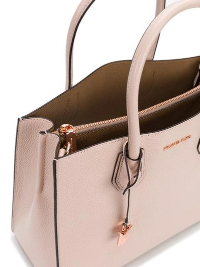 Shop Michael Michael Kors Mercer Tote In Neutrals