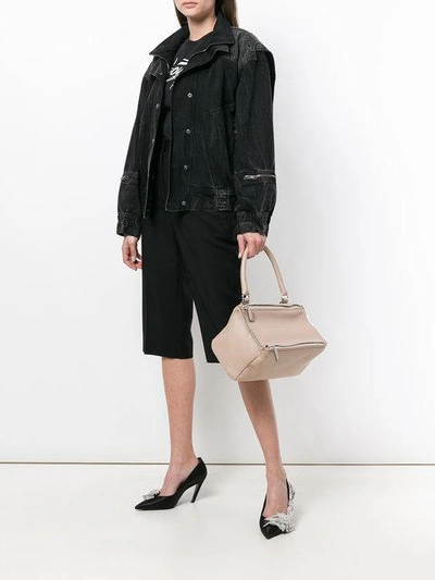 Shop Givenchy Small Pandora Shoulder Bag In Brown