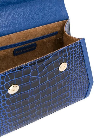 Shop Rula Galayini Amelie Lines Top Handle Bag - Blue