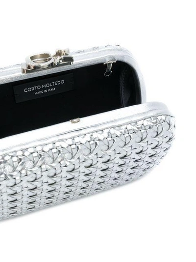 Shop Corto Moltedo Susan C Star Clutch In Silvers