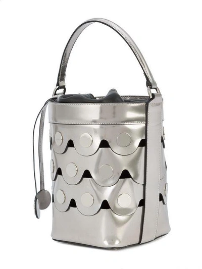 Shop Pierre Hardy Bucket Bag - Grey