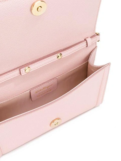 Shop Ferragamo Vara Bow Mini Bag In Pink