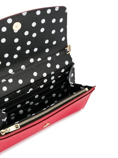 Shop Dolce & Gabbana Crossbody Wallet Bag In Red