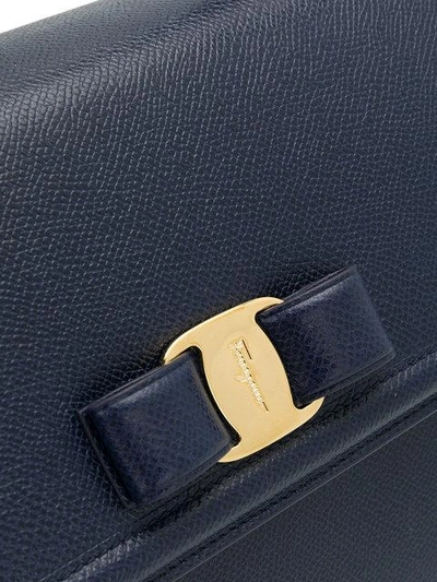 Shop Ferragamo Carrie Shoulder Bag In Blue