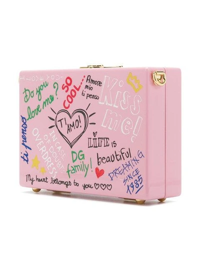 Shop Dolce & Gabbana Dolce Box Clutch - Pink In Pink & Purple