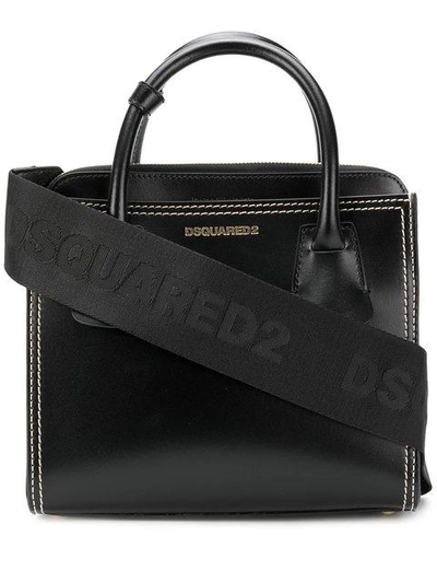 Shop Dsquared2 Logo Shoulder Bag - Black