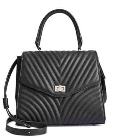 Shop Steve Madden Coco Flapover Shoulder Bag In Black/silver