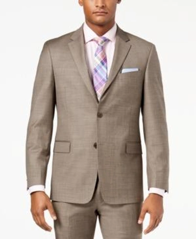 Shop Tommy Hilfiger Men's Modern-fit Th Flex Stretch Suit Jacket In Beige