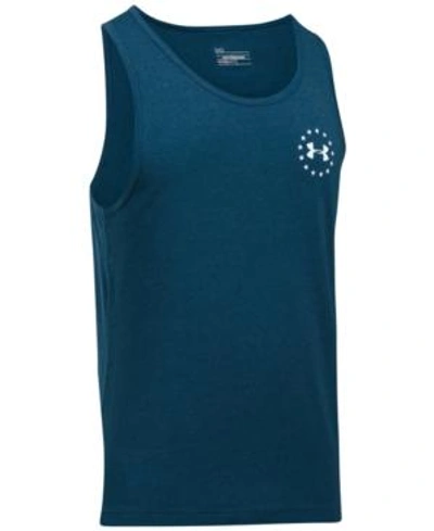 Shop Under Armour Men's Charged Cotton Tank Top In Navy