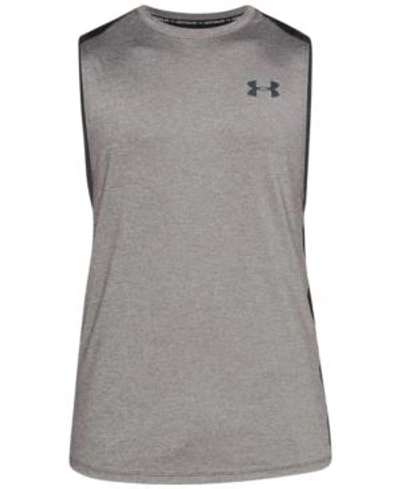 Shop Under Armour Men's Heatgear Sleeveless T-shirt In Grey