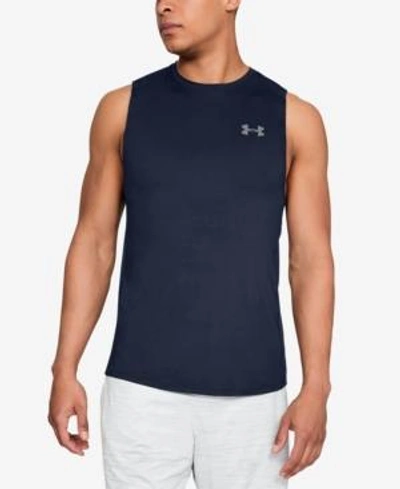 Shop Under Armour Men's Heatgear Sleeveless T-shirt In Navy