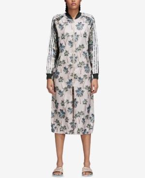 adidas originals x farm multi print maxi track jacket