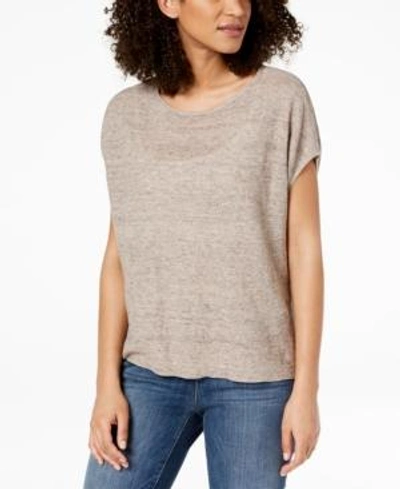 Shop Eileen Fisher Organic Linen Poncho Sweater In Natural