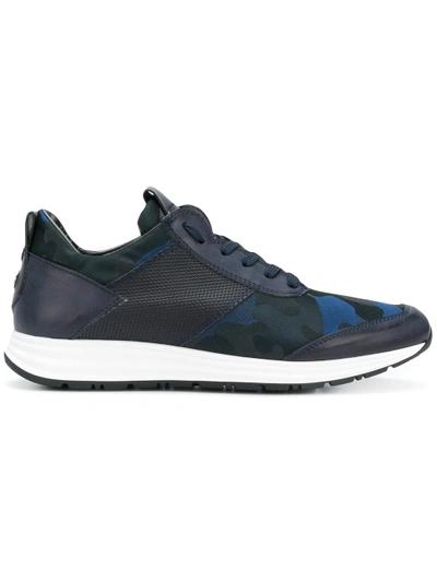 Shop Alexander Smith Camouflage Lace-up Sneakers - Blue