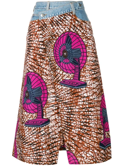 Shop Stella Mccartney Printed Denim Skirt