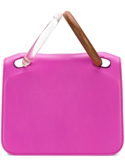 Shop Roksanda Hoop Handle Tote - Pink & Purple