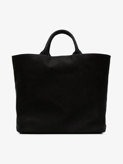 Shop Prada Black Gardener Large Cotton Tote