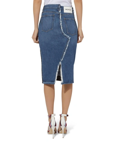 Shop Monse Denim Back Pencil Skirt