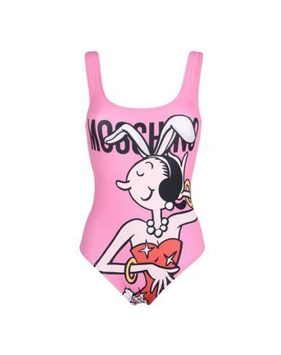 Shop Moschino One-piece Suits In Pink