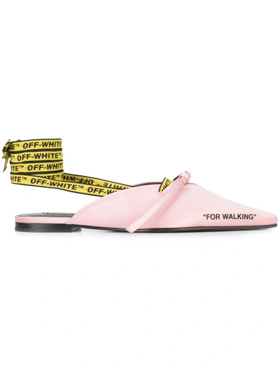 Shop Off-white For Walking Pointed Flats In Pink