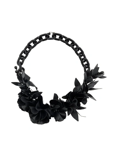 Shop Isabel Marant Honolulu Flower Necklace In Black