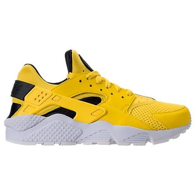 Shop Nike Men's Air Huarache Run Casual Shoes, Yellow