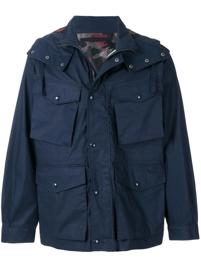 Shop Sempach Multi-pocket Hooded Jacket - Blue