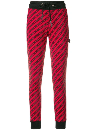 Shop Gcds Printed Track Pants - Red