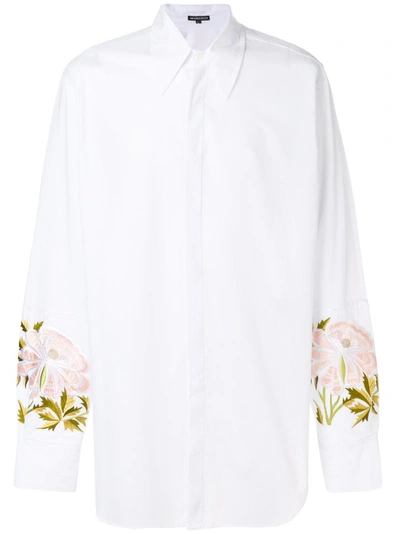 Shop Ann Demeulemeester Oversize Embroidered Shirt