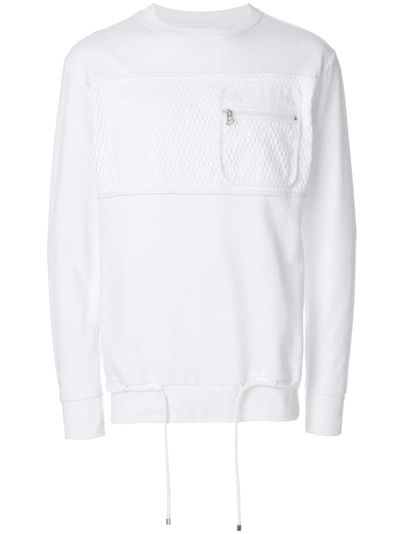Shop David Catalan Pocket Detail Sweatshirt - White