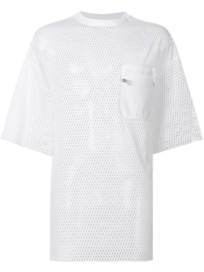 Shop David Catalan Oversized Net T-shirt - White
