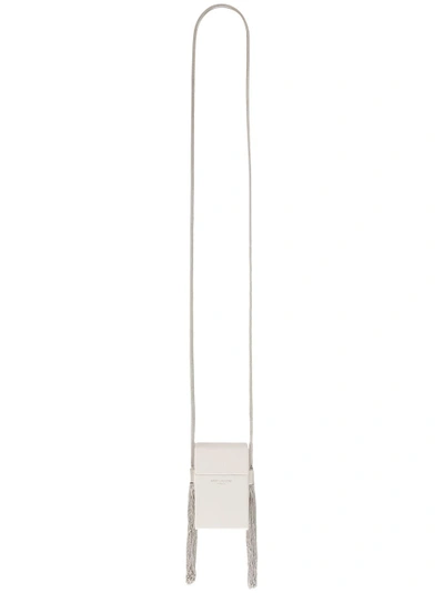 Shop Saint Laurent Miniaudière Bag - White