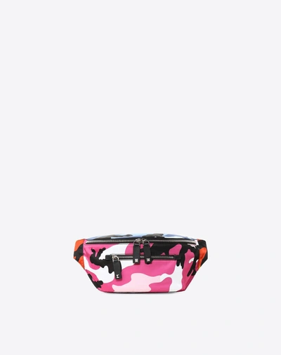 Shop Valentino Camoushuffle Nylon Belt Bag In Multicolored