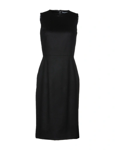 Shop Dolce & Gabbana Knee-length Dress In Black