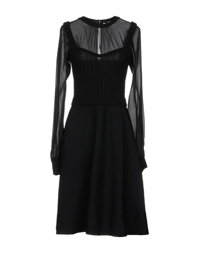 Shop Valentino Knee-length Dress In Black