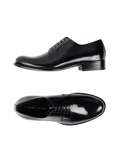 Shop Dolce & Gabbana Man Lace-up Shoes Black Size 6 Calfskin