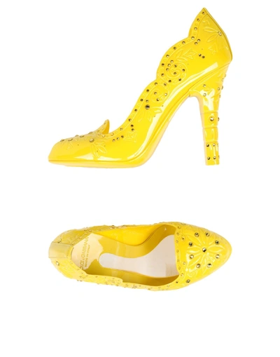 Shop Dolce & Gabbana Pumps In Yellow