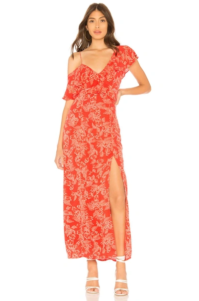 Shop Amuse Society Midnight Flower Dress In Rebel Red