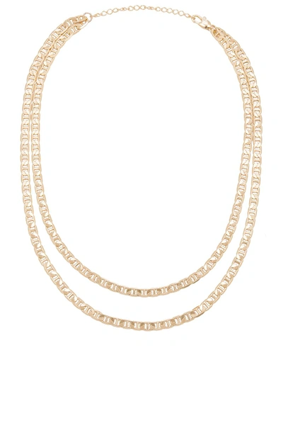 Shop Joolz By Martha Calvo Mariner Double Necklace In Gold