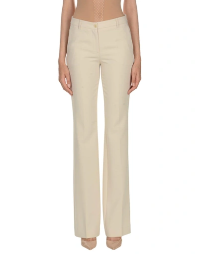 Shop Moschino Casual Pants In Beige