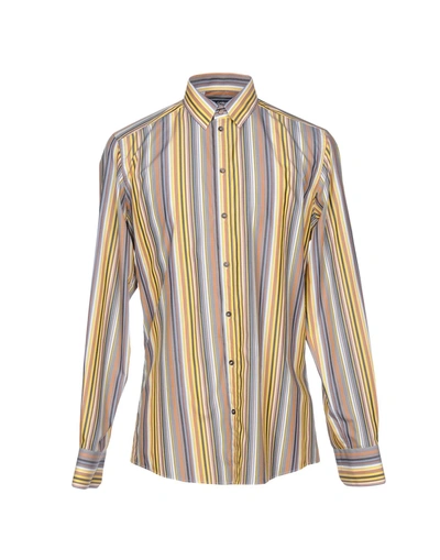 Shop Dolce & Gabbana Man Shirt Yellow Size 17 ½ Cotton