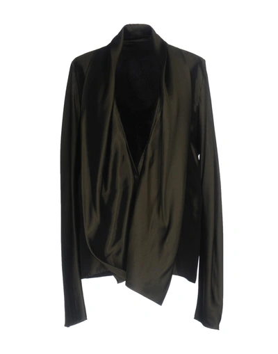 Shop Haider Ackermann Solid Color Shirts & Blouses In Military Green