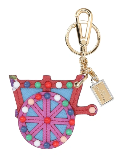 Shop Dolce & Gabbana Key Ring In Fuchsia