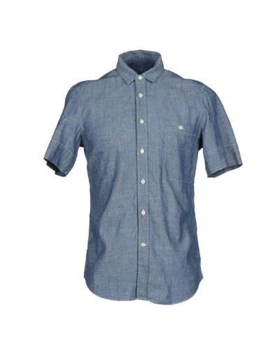 Shop Mauro Grifoni Denim Shirts In Blue