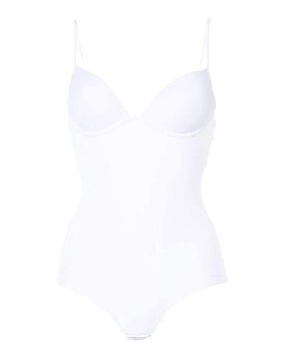 Shop La Perla Bodysuit In White
