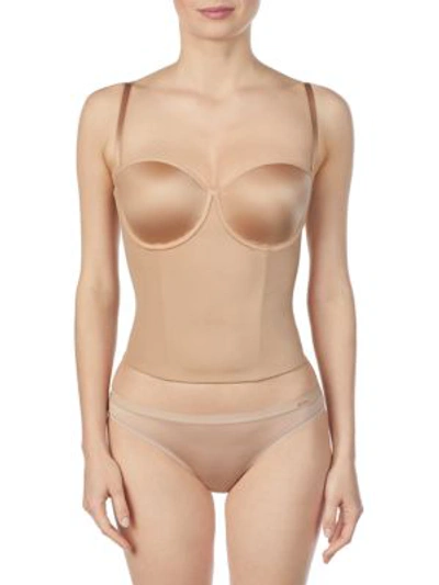 Shop Le Mystere Soiree Longline Bustier In Natural