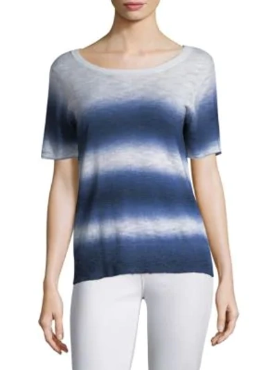 Shop Feel The Piece Macy Ombré T-shirt In Navy Spray