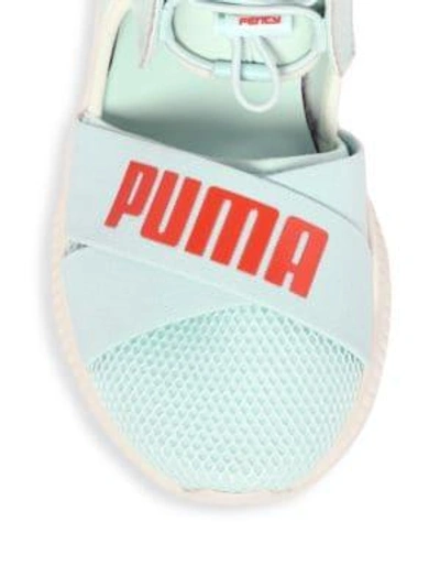 Shop Puma Fenty Avid Cut-out Sneakers In Blue