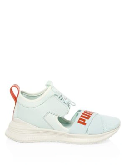 Shop Puma Fenty Avid Cut-out Sneakers In Blue